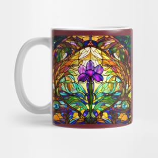 Stained Glass Lily Mug